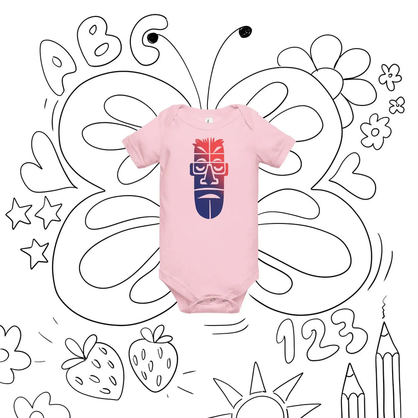 Funny Moai Face Baby One Piece Outfit - STYLISHOUR