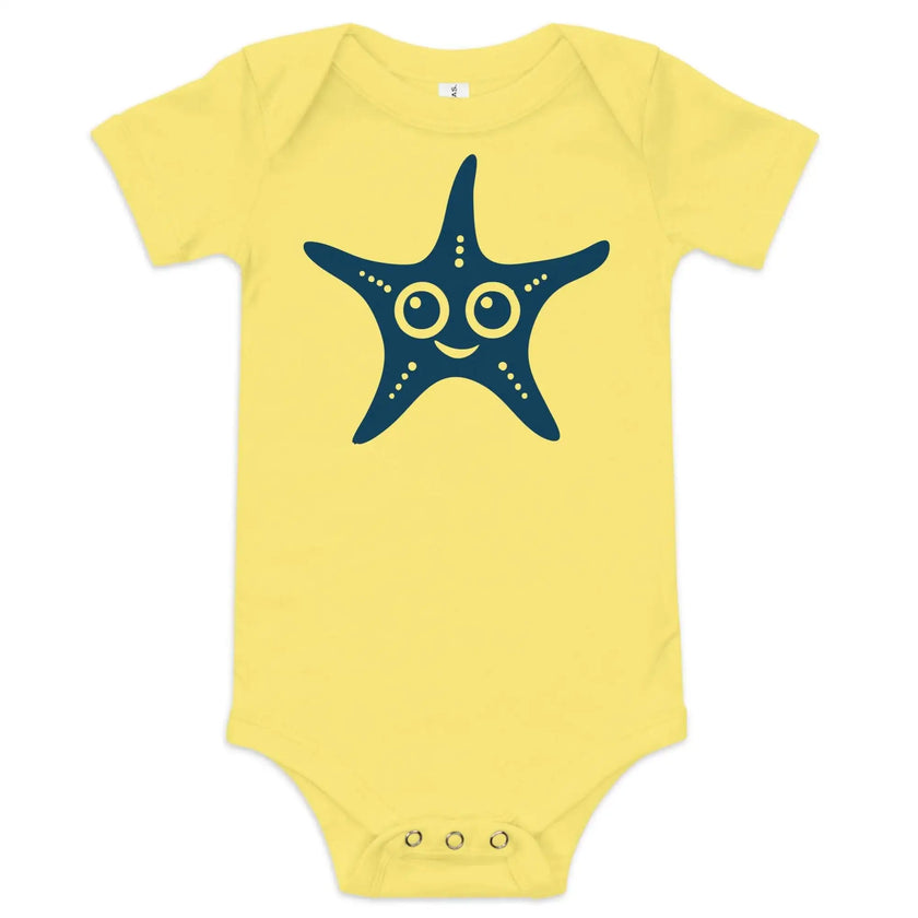 Happy Starfish Baby Bodysuit – Soft Short Sleeve - STYLISHOUR