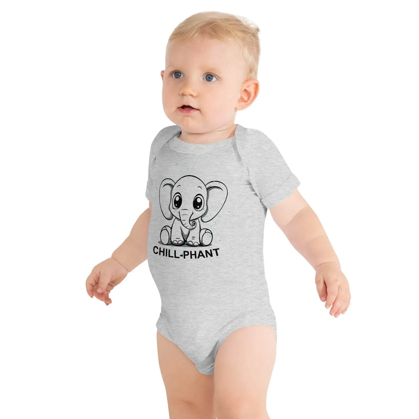 Cute Baby Onesie – Chill-Phant Graphic Print - STYLISHOUR