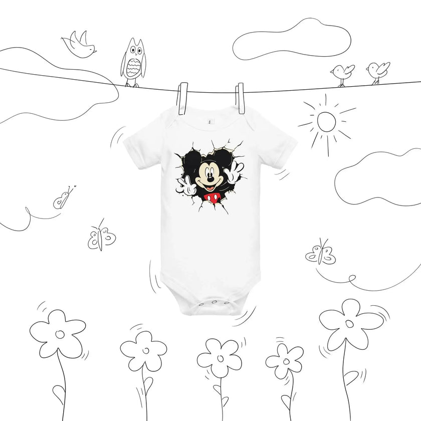 Adorable Mickey Mouse Baby Short Sleeve Onesie - STYLISHOUR