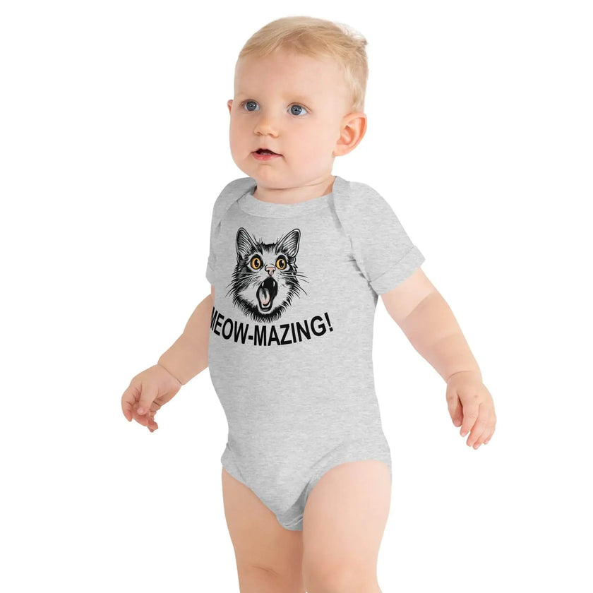 Cute Cat Meow-mazing baby one-piece outfit - STYLISHOUR