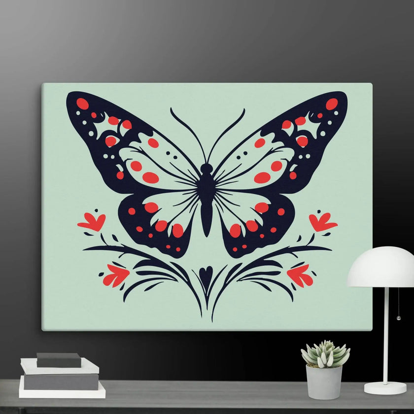 Floral Butterfly Wall Art Canvas - STYLISHOUR