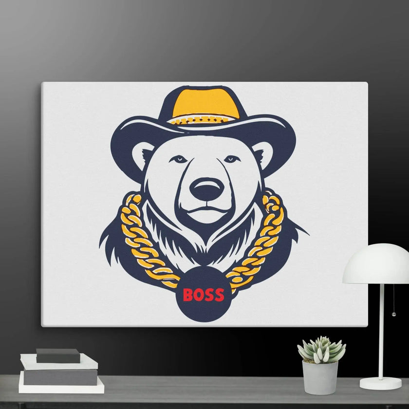 Cool Bear Boss Canvas - STYLISHOUR