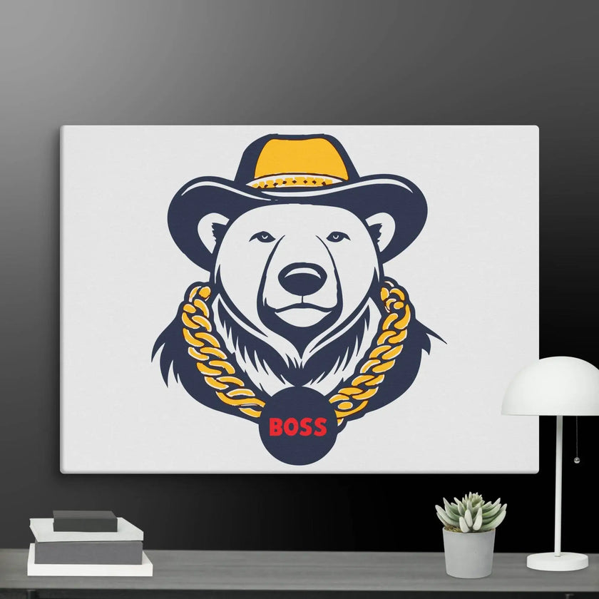 Cool Bear Boss Canvas - STYLISHOUR