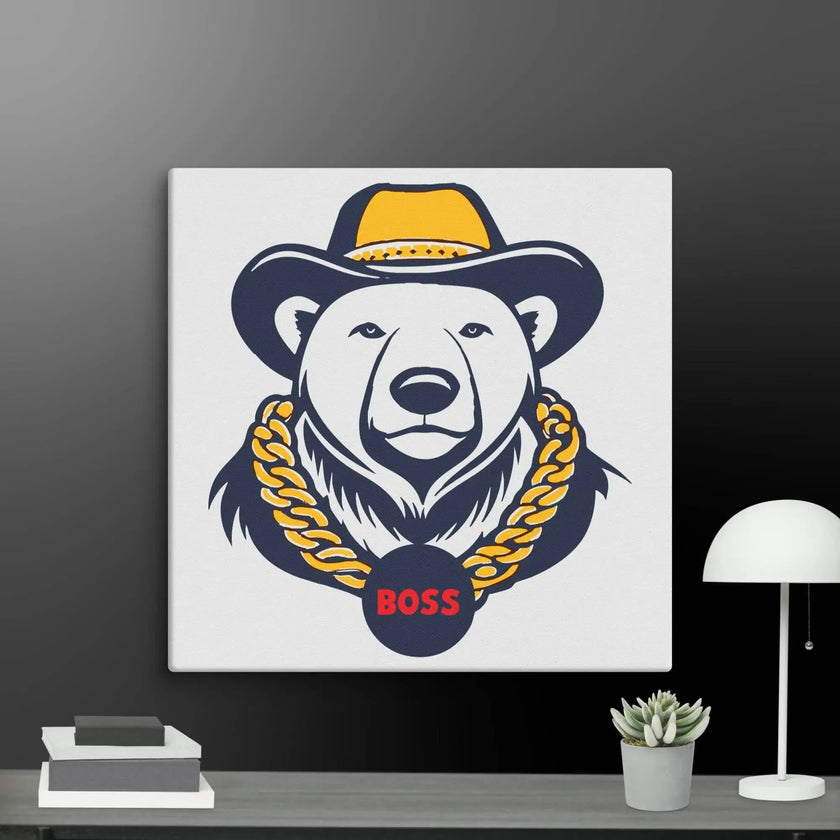 Cool Bear Boss Canvas - STYLISHOUR