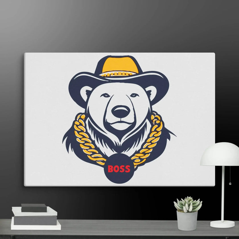 Cool Bear Boss Canvas - STYLISHOUR