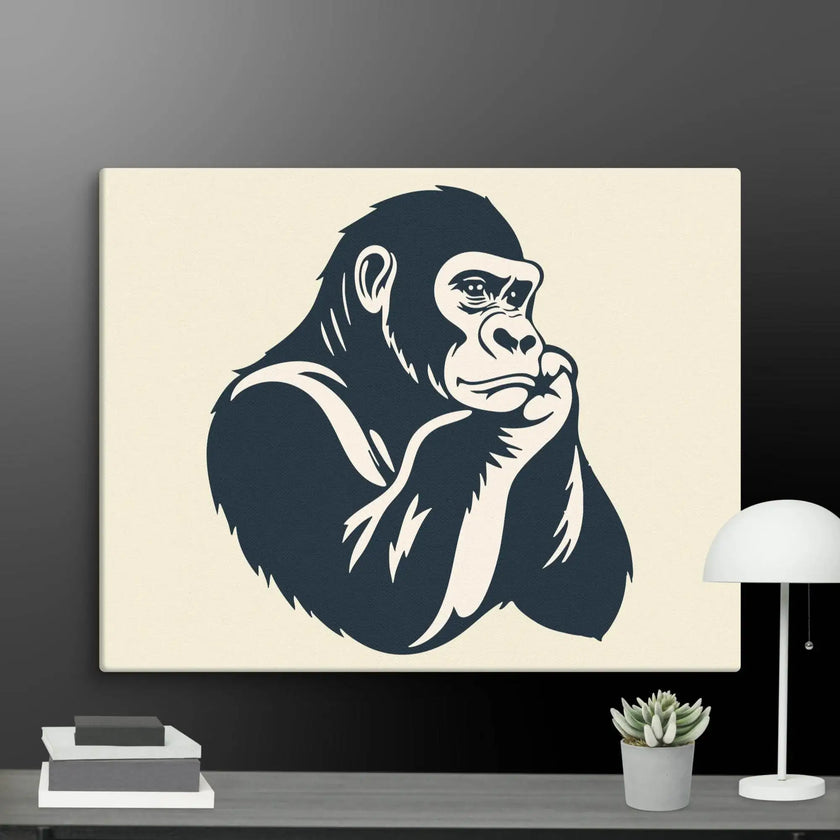 Cool Calm Ape Wall Art Canvas - STYLISHOUR