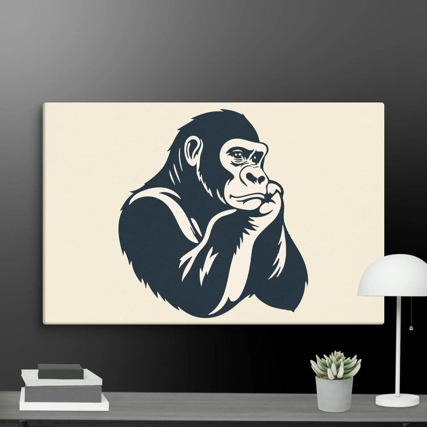 Cool Calm Ape Wall Art Canvas - STYLISHOUR