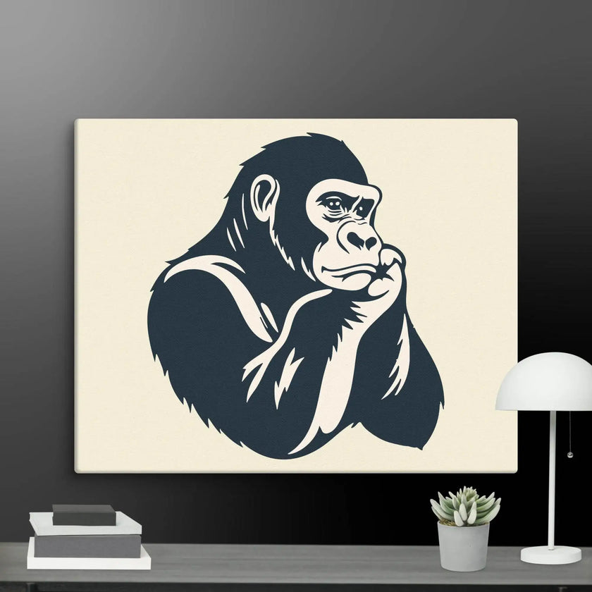 Cool Calm Ape Wall Art Canvas - STYLISHOUR