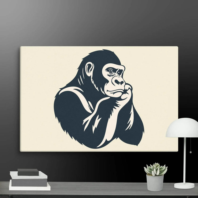 Cool Calm Ape Wall Art Canvas - STYLISHOUR