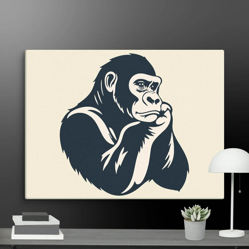 Cool Calm Ape Wall Art Canvas - STYLISHOUR