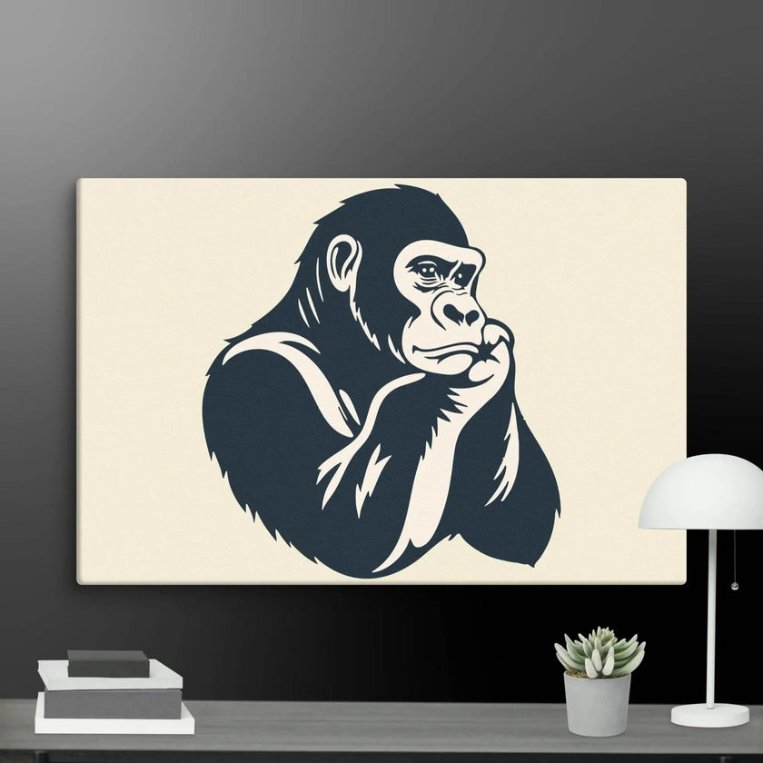 Cool Calm Ape Wall Art Canvas - STYLISHOUR