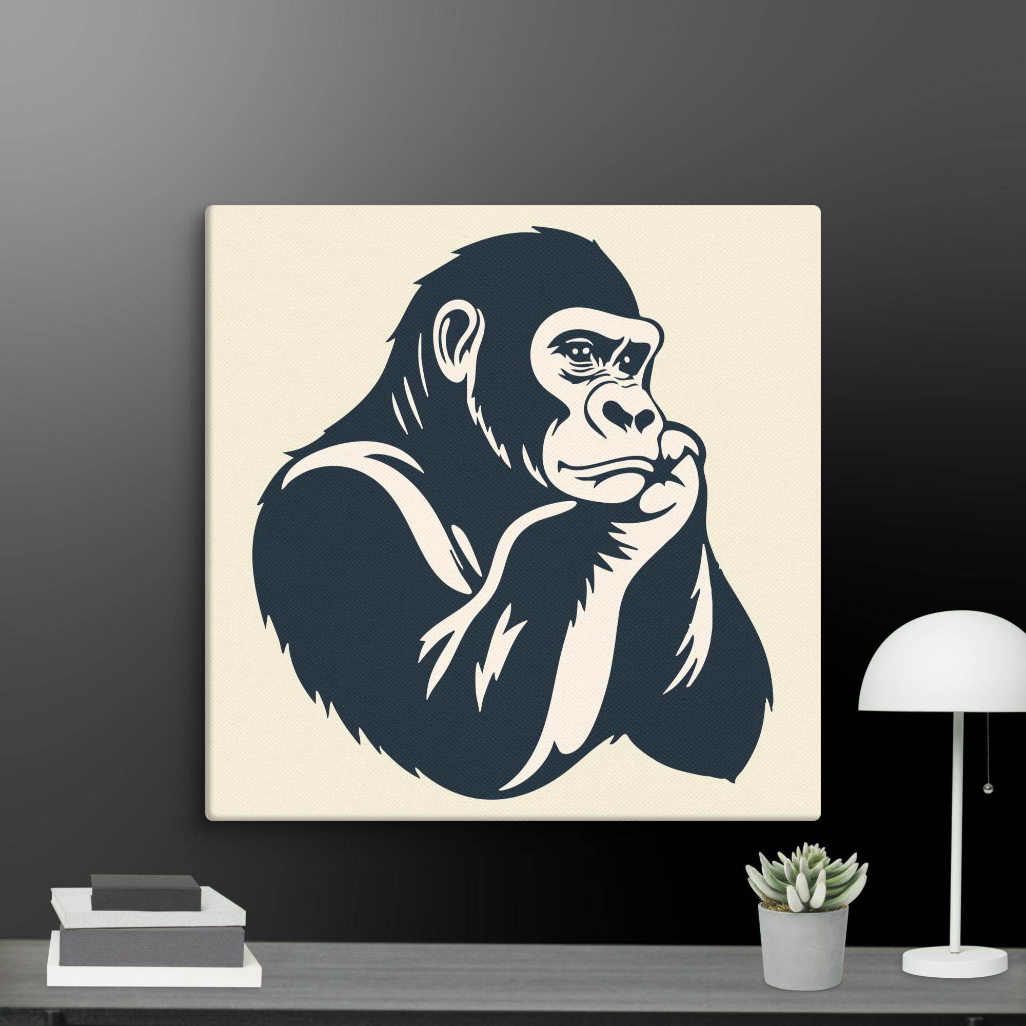Cool Calm Ape Wall Art Canvas - STYLISHOUR