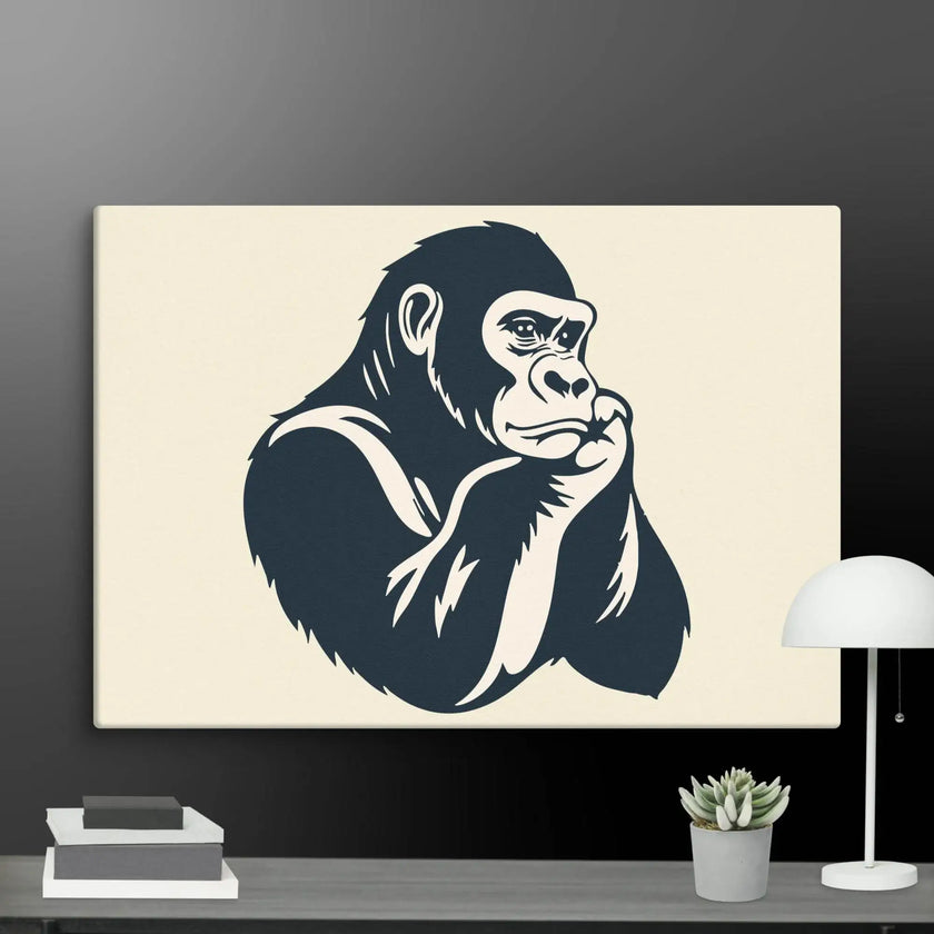 Cool Calm Ape Wall Art Canvas - STYLISHOUR