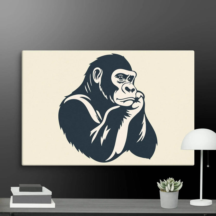 Cool Calm Ape Wall Art Canvas - STYLISHOUR