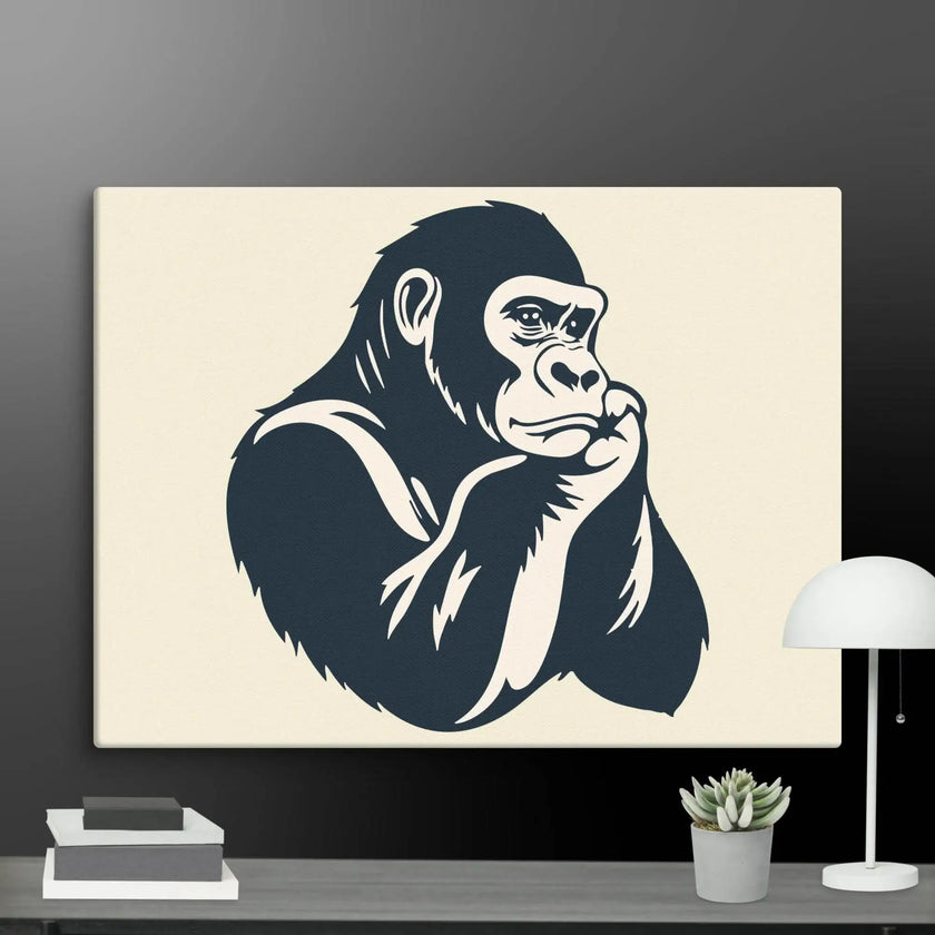 Cool Calm Ape Wall Art Canvas - STYLISHOUR