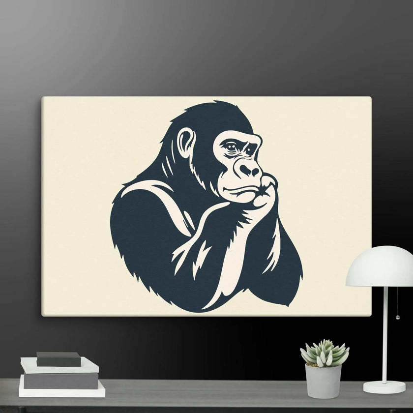 Cool Calm Ape Wall Art Canvas - STYLISHOUR