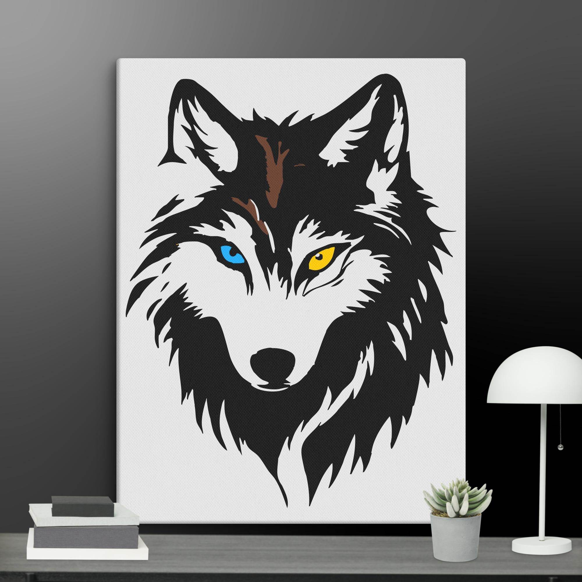 Cool Wolf Wall Art Canvas - STYLISHOUR