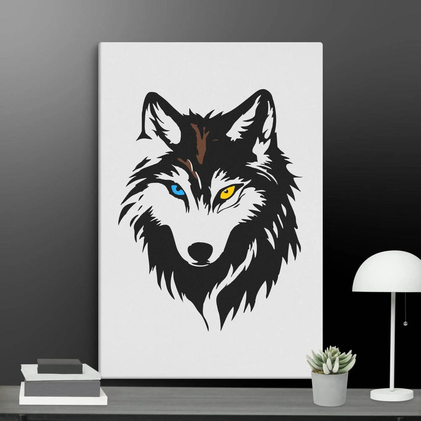 Cool Wolf Wall Art Canvas - STYLISHOUR