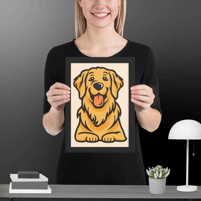 Golden Dog Framed matte paper poster - STYLISHOUR