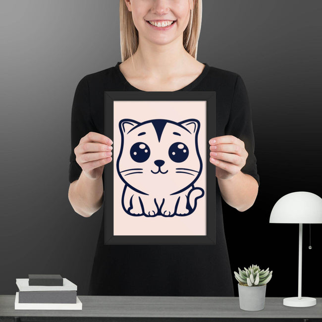 Meow Magic Framed matte paper poster - STYLISHOUR