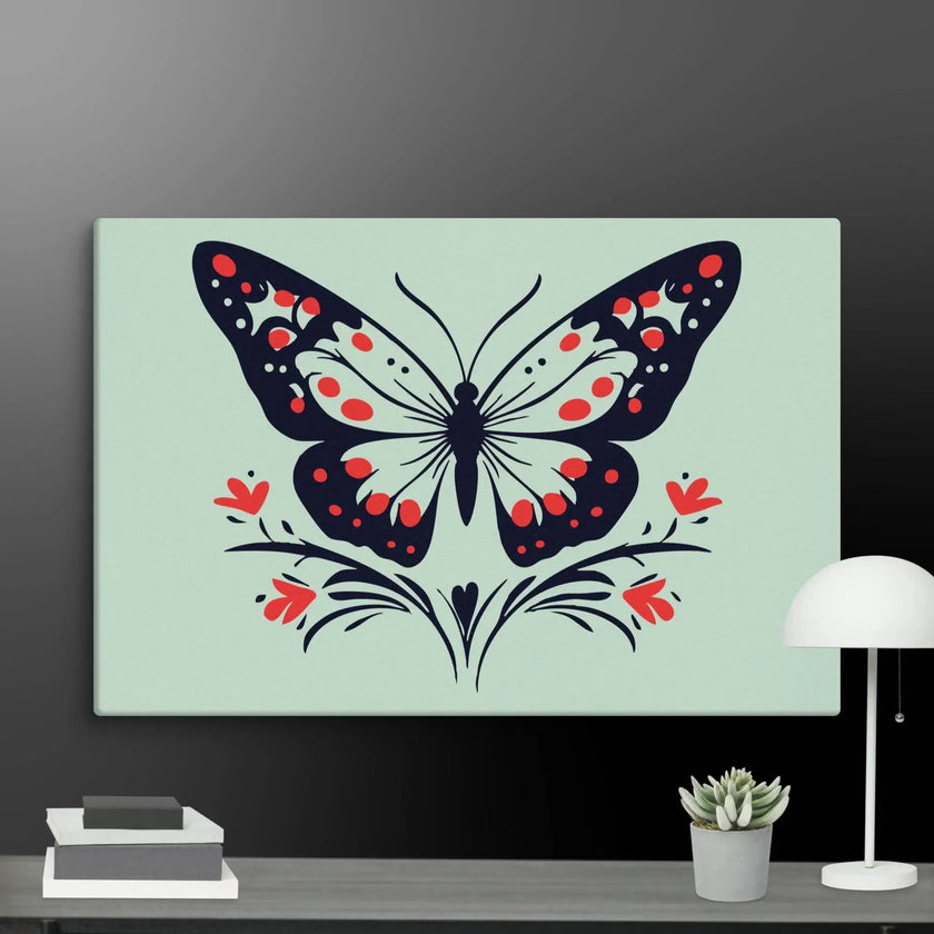 Floral Butterfly Wall Art Canvas - STYLISHOUR