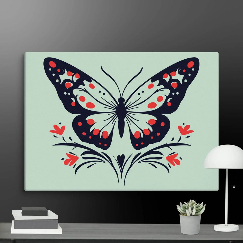 Floral Butterfly Wall Art Canvas - STYLISHOUR
