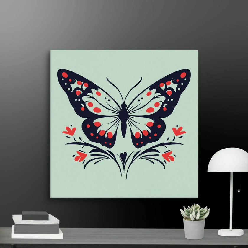 Floral Butterfly Wall Art Canvas - STYLISHOUR