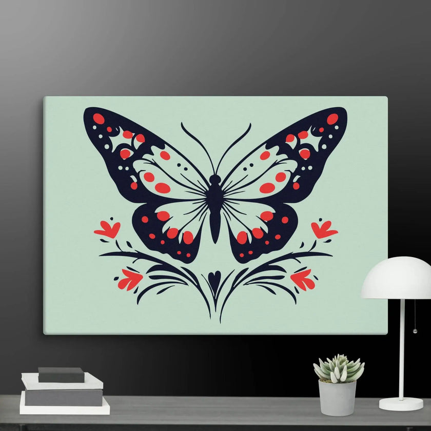Floral Butterfly Wall Art Canvas - STYLISHOUR