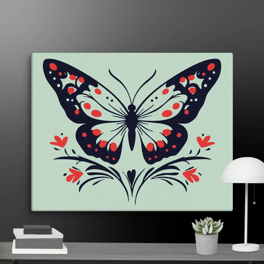 Floral Butterfly Wall Art Canvas - STYLISHOUR