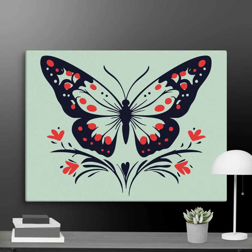 Floral Butterfly Wall Art Canvas - STYLISHOUR