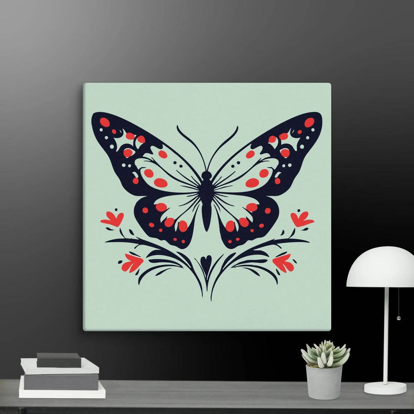 Floral Butterfly Wall Art Canvas - STYLISHOUR