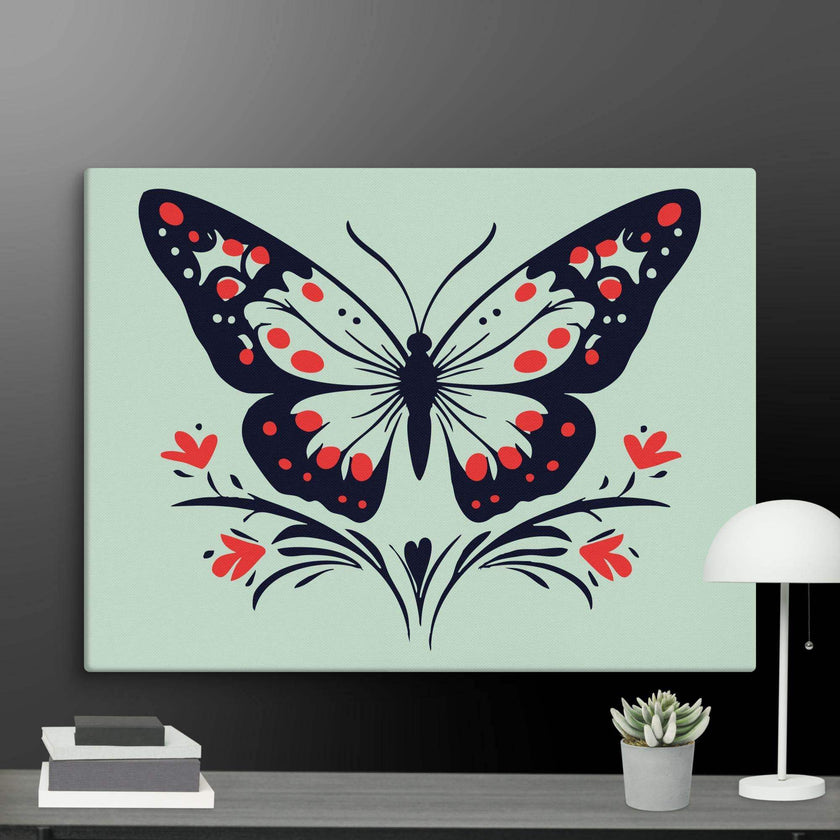 Floral Butterfly Wall Art Canvas - STYLISHOUR