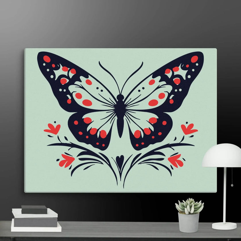 Floral Butterfly Wall Art Canvas - STYLISHOUR