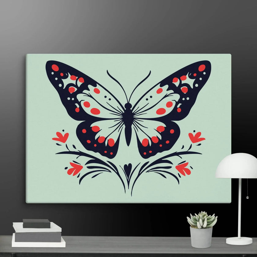 Floral Butterfly Wall Art Canvas - STYLISHOUR