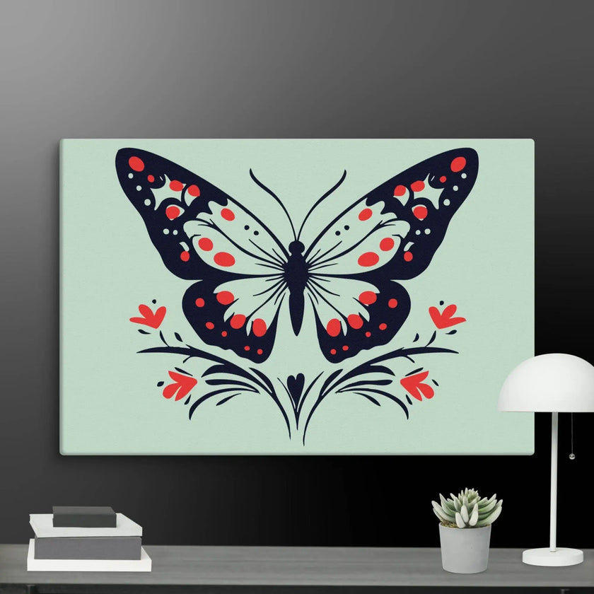 Floral Butterfly Wall Art Canvas - STYLISHOUR