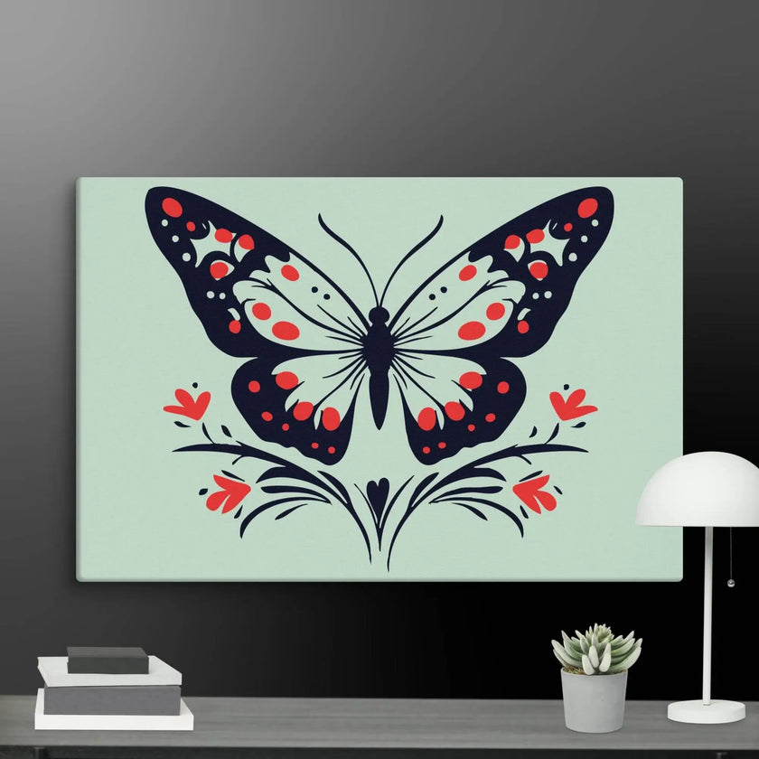 Floral Butterfly Wall Art Canvas - STYLISHOUR