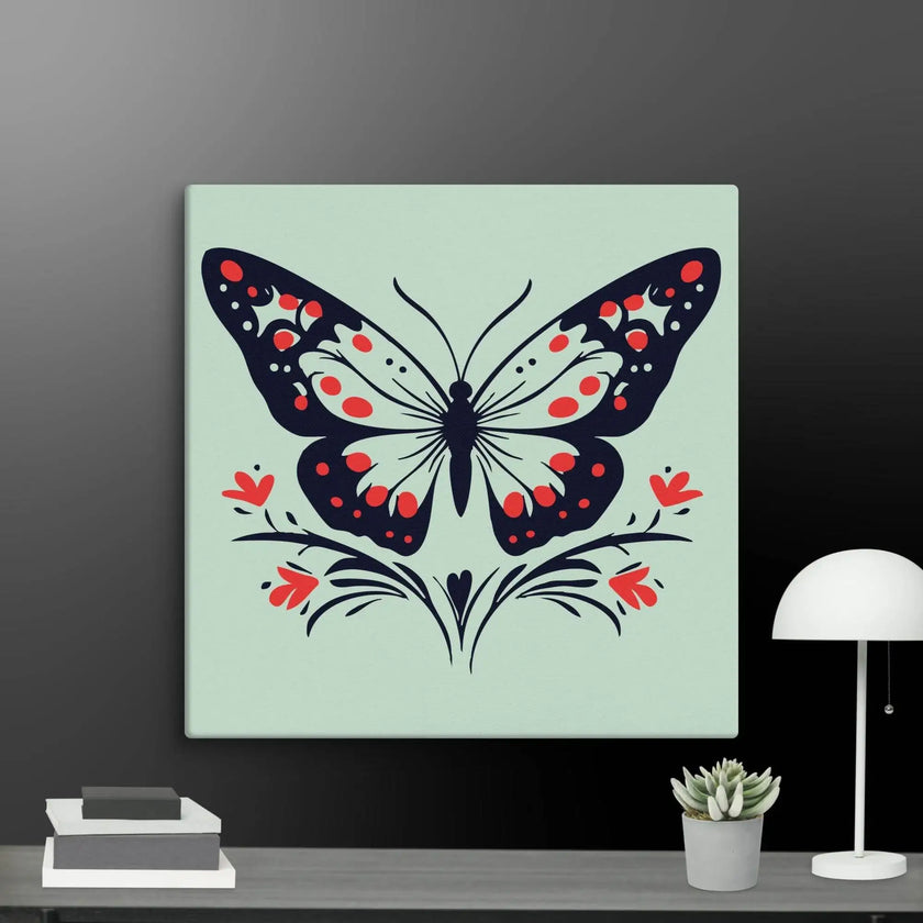 Floral Butterfly Wall Art Canvas - STYLISHOUR
