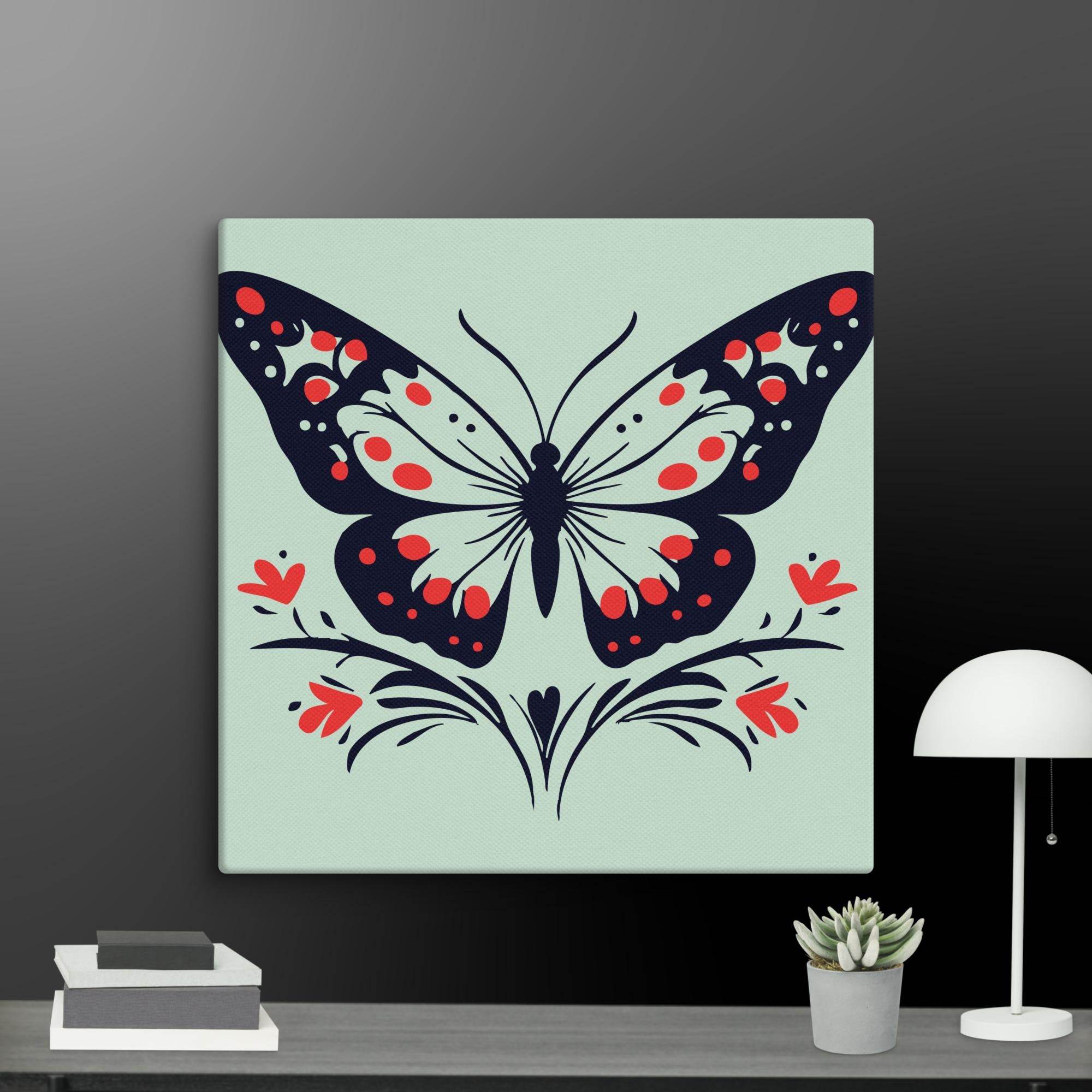 Floral Butterfly Wall Art Canvas - STYLISHOUR