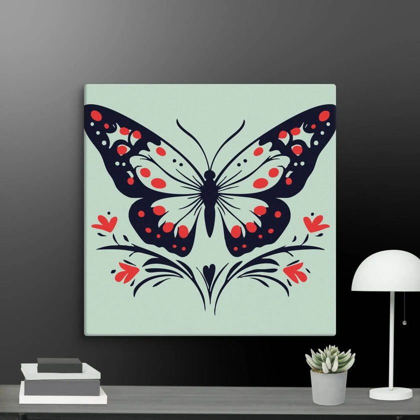 Floral Butterfly Wall Art Canvas - STYLISHOUR