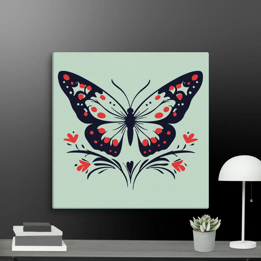 Floral Butterfly Wall Art Canvas - STYLISHOUR