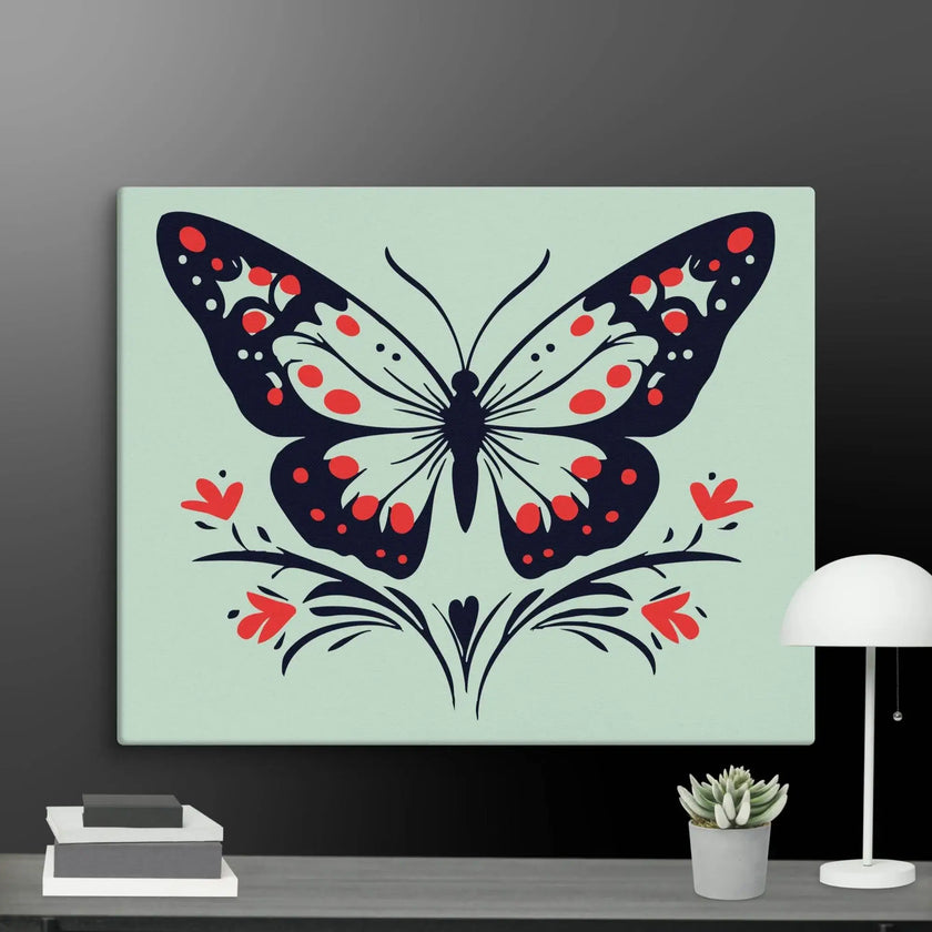 Floral Butterfly Wall Art Canvas - STYLISHOUR