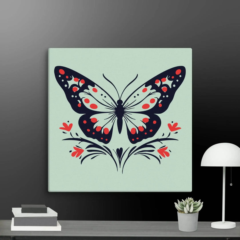 Floral Butterfly Wall Art Canvas - STYLISHOUR