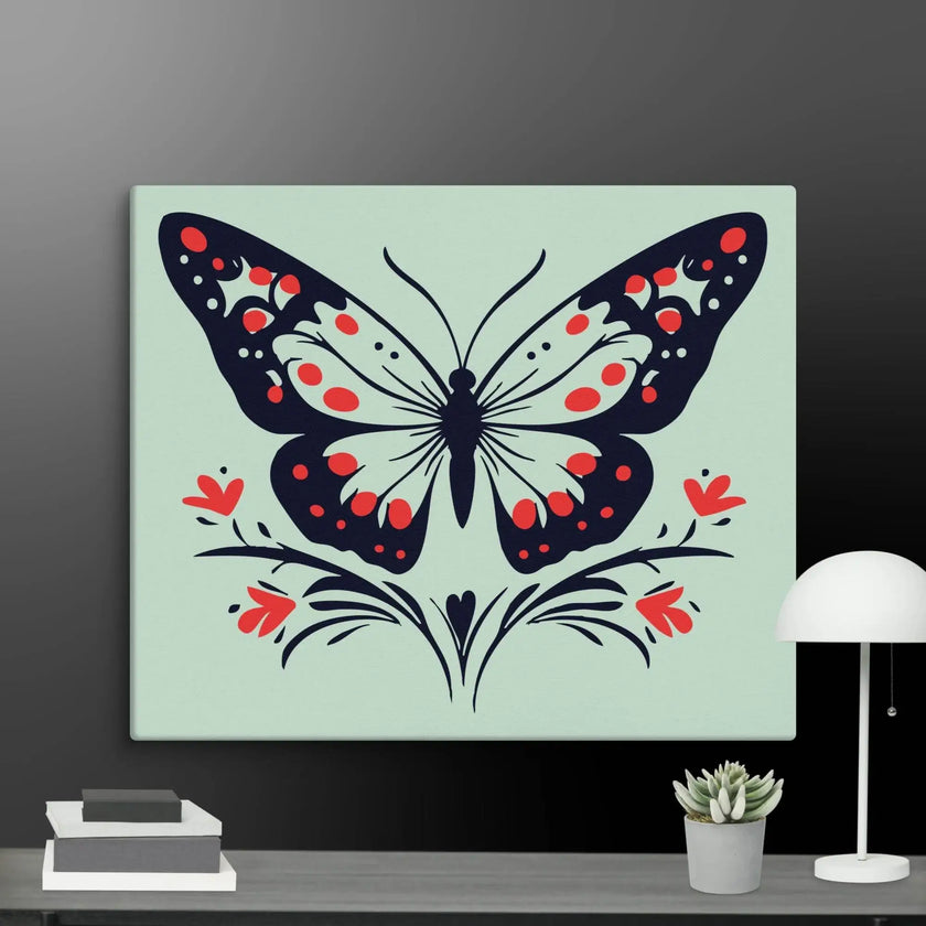 Floral Butterfly Wall Art Canvas - STYLISHOUR