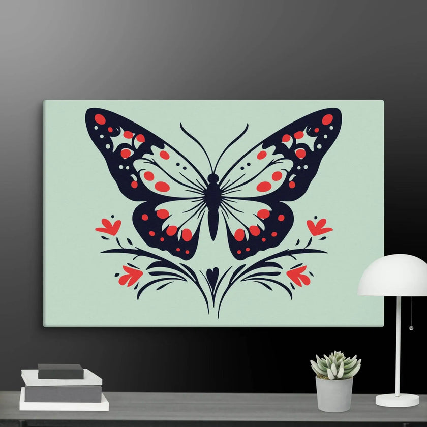 Floral Butterfly Wall Art Canvas - STYLISHOUR