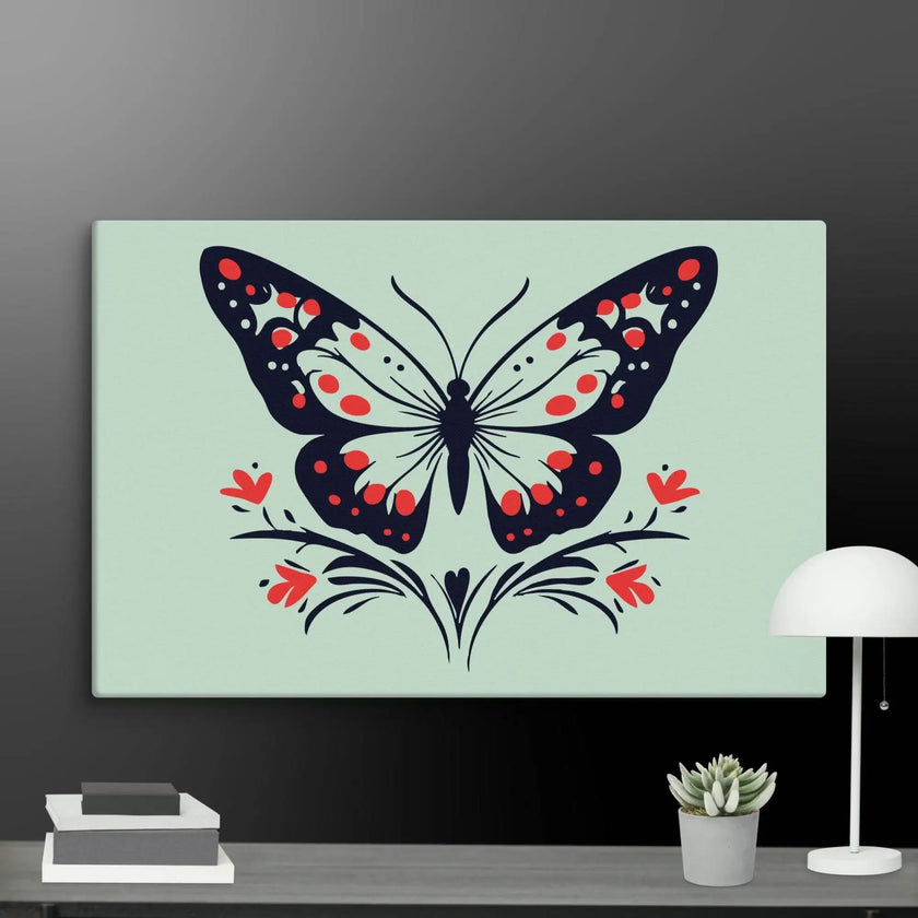 Floral Butterfly Wall Art Canvas - STYLISHOUR