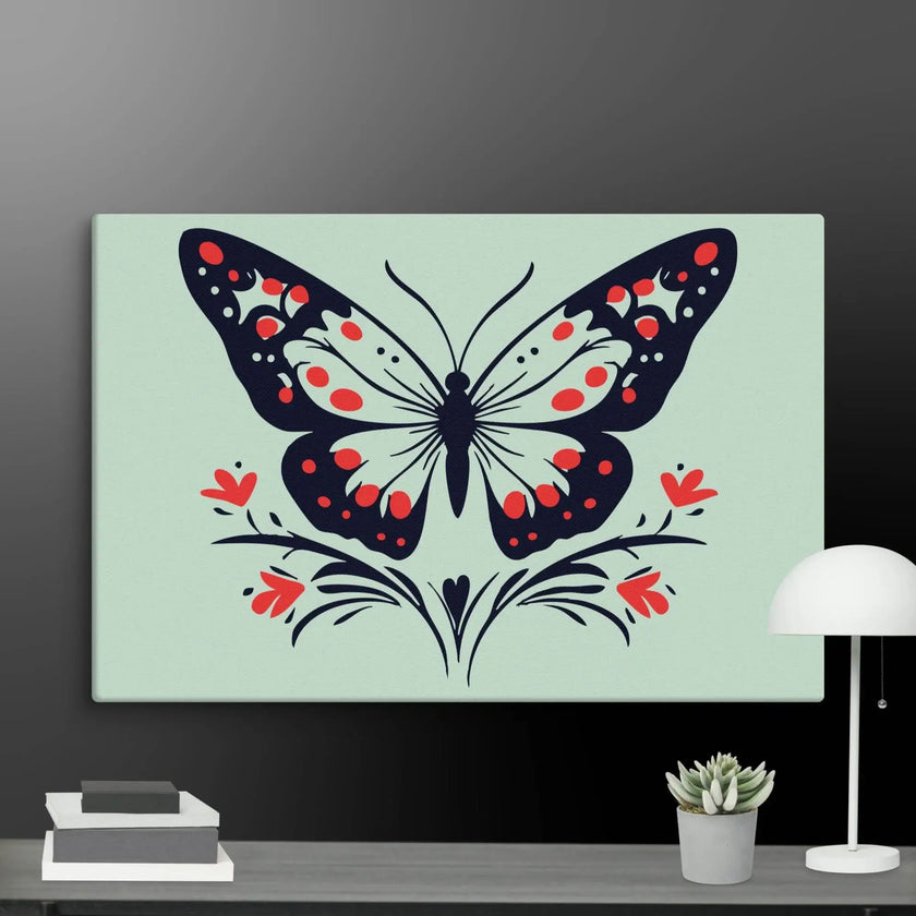 Floral Butterfly Wall Art Canvas - STYLISHOUR