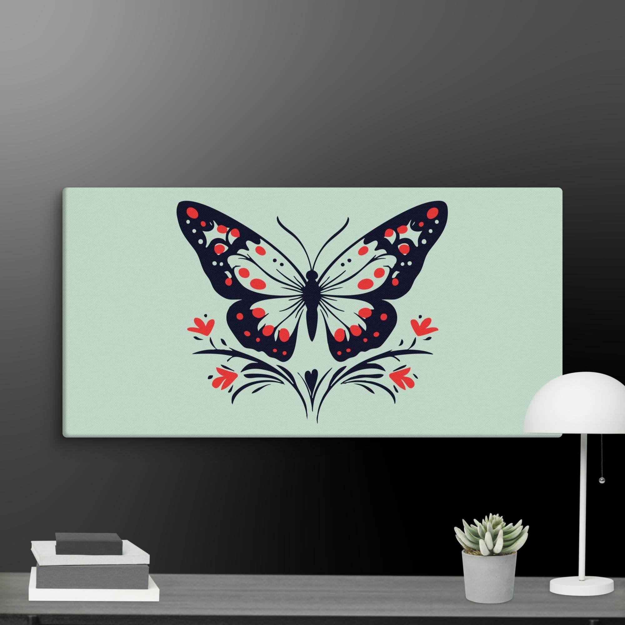 Floral Butterfly Wall Art Canvas - STYLISHOUR
