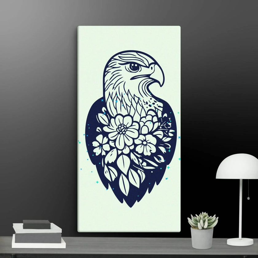 Floral Eagle Wall Decor Canvas - STYLISHOUR