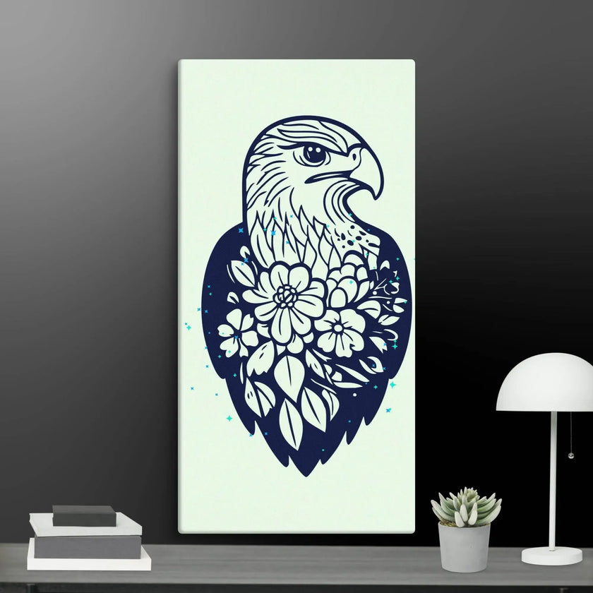 Floral Eagle Wall Decor Canvas - STYLISHOUR